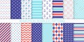 Nautical seamless pattern. Vector illustration. Marine sea backgrounds Royalty Free Stock Photo