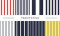 Nautical seamless patterns. Yacht style designn