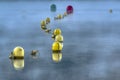 Nautical signaling buoys. Color image Royalty Free Stock Photo