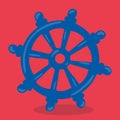 nautical steering wheel blue 13