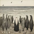 Nautical Surrealism: An Engraved Altarpiece Of Birds By Edward Gorey