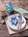 Nautical table setting Royalty Free Stock Photo