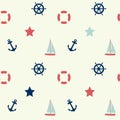 Nautical theme seamless background