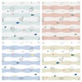 Nautical theme seashell seamless pattern