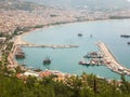 Nautical vessels in the Alanya harbor. Alanya, Antalya, Turkey Royalty Free Stock Photo
