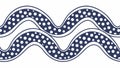 Nautical Wave Pattern Border Vector Design Element, vector design Generative AI Royalty Free Stock Photo