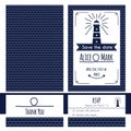 Nautical wedding invitation