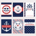 Nautical wedding invitations.