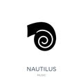 nautilus icon in trendy design style. nautilus icon isolated on white background. nautilus vector icon simple and modern flat Royalty Free Stock Photo