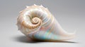 Nautilus shell isolated on white background. 3D illustration. Royalty Free Stock Photo