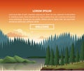 Nautre landscape infographic Royalty Free Stock Photo