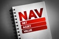 NAV - Net Asset Value acronym Royalty Free Stock Photo