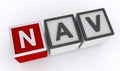 nav Net Asset Value word block on white