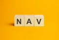 nav, questions and answers on wooden cubes. Concept