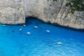 Navagio bay and Ship Wreck beach in summer. The most famous natural landmark of Zakynthos, Greece