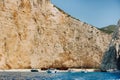 Navagio beach. Shipwreck bay, Zakynthos island, Greece. View from above Royalty Free Stock Photo