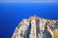 Lookout point near Navagio Beach or Shipwreck beach. Zakynthos or Zante island, Ionian Sea, Greece. Royalty Free Stock Photo