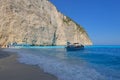 Navagio beach with a shipwreck on Zakynthos, Greece