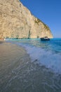 Navagio beach with a shipwreck on Zakynthos, Greece