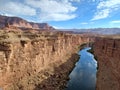 Navajo Bridge Arizona canyon with river desert views Royalty Free Stock Photo