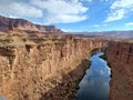Navajo Bridge Arizona canyon with river desert views Royalty Free Stock Photo