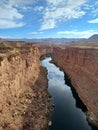 Navajo Bridge Arizona canyon with river desert views Royalty Free Stock Photo