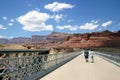 Navajo Bridge Walk Royalty Free Stock Photo