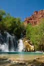 Navajo Falls in Havasu Canyon Royalty Free Stock Photo