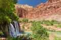 Navajo Falls in Havasu Canyon Royalty Free Stock Photo