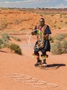 Navajo Man performs Traditional Hoop Dance Royalty Free Stock Photo