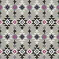 Navajo mosaic rug with traditional folk geometric pattern