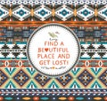 Navajo seamless colorful tribal pattern