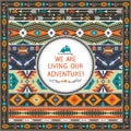 Navajo seamless tribal colorful pattern Royalty Free Stock Photo