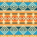 Navajo style geometric seamless pattern