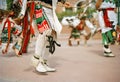 Navajo traditional dancers feet Royalty Free Stock Photo