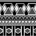 Navajo tribal seamless pattern. navajo culture background ready for fashion textile print vector illustration black and white Royalty Free Stock Photo