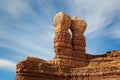 The Navajo Twins, twin rocks geologic formation Royalty Free Stock Photo