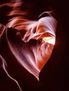 Navajo Upper Antelope Canyon heart in page , Arizona Royalty Free Stock Photo