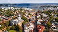 Aerial Panoramic View Annapolis Maryland State House Capital City Royalty Free Stock Photo