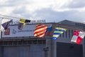 Naval Alphabet - Flags of the Naval code of signals during the celebration of the Navy Day