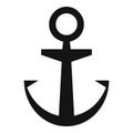 Naval anchor icon, simple style Royalty Free Stock Photo