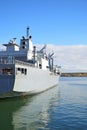 Naval auxiliary ship. Royalty Free Stock Photo