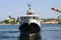 Naval base of the Black Sea Fleet. Ships of the Black Sea Fleet in the port of Sevastopo Royalty Free Stock Photo