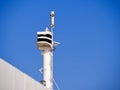 Naval communications tower and antenna Royalty Free Stock Photo