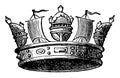 Naval Crown vintage engraving