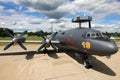 Naval Ilyushin IL-38N RF-75355 standing at Kubinka air force base during Army-2015 forum Royalty Free Stock Photo