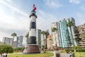 The Naval lighthouse on the coast of Miraflores, Lima, Peru