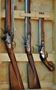 Naval Muskets on Display Royalty Free Stock Photo