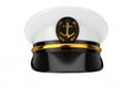 Naval Officer, Admiral, Navy Ship Captain Hat. 3d Rendering