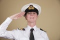 Naval officer saluting Royalty Free Stock Photo